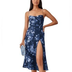 NWT Reformation Juliette High Slit Sundress in Lottie Print, Size 8